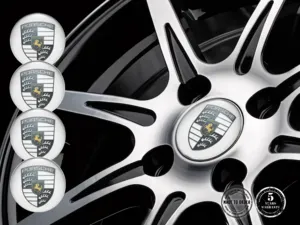 Porsche Rim Stickers Edition Epoxy Dome Upgrade